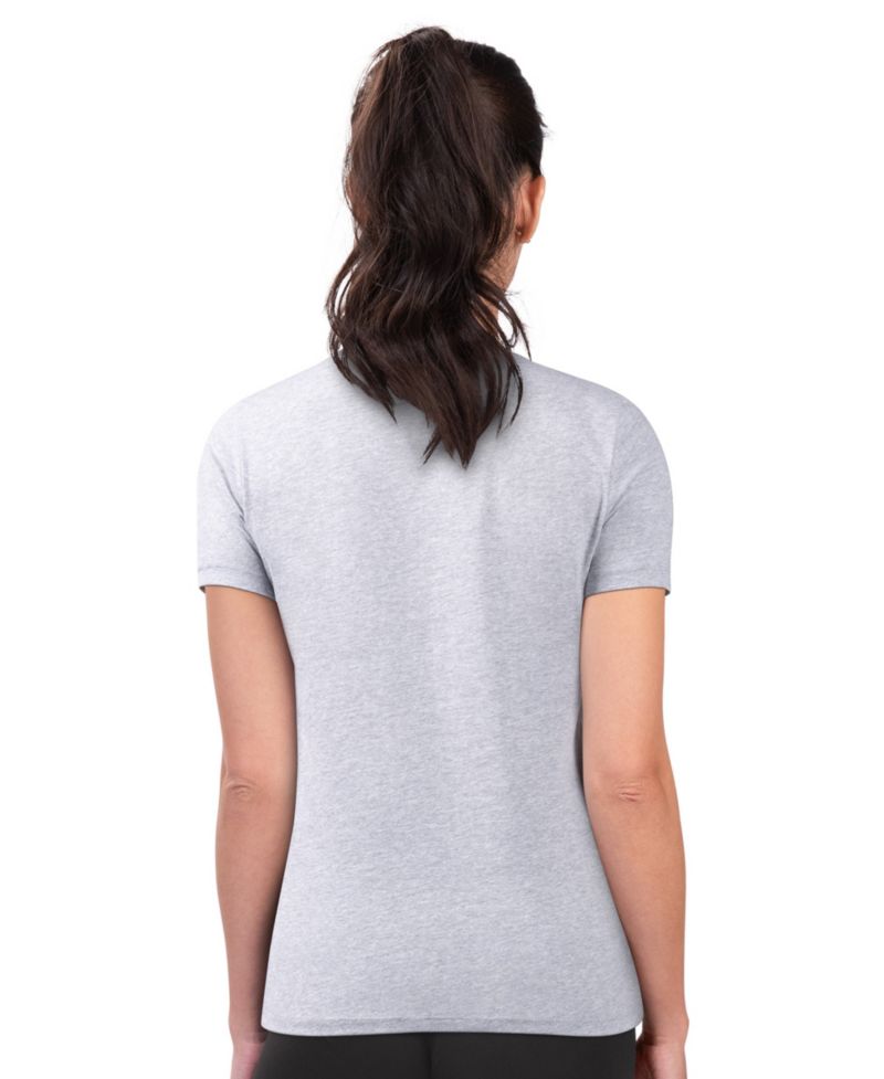Women's Heather Gray Los Angeles Dodgers Super-Slim Fit Lightweight City Graphic T-Shirt