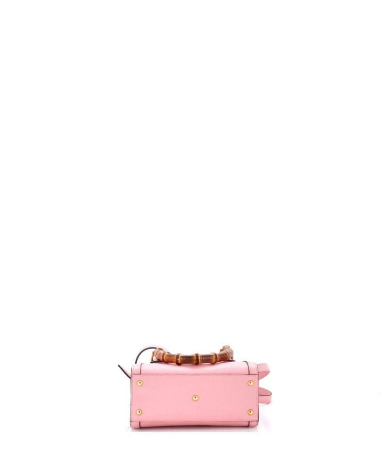 Mini Diana NM Bamboo Handle Tote Leather