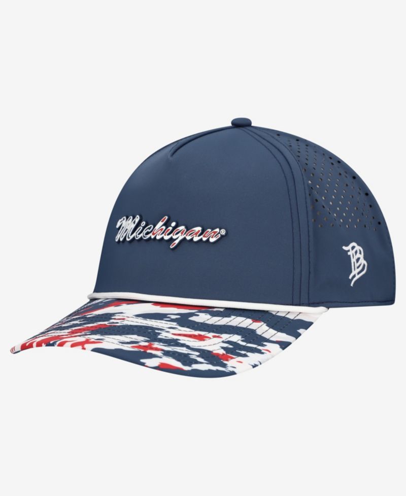 Men's and Women's Navy Michigan Wolverines Stars & Stripes Rope Adjustable Hat
