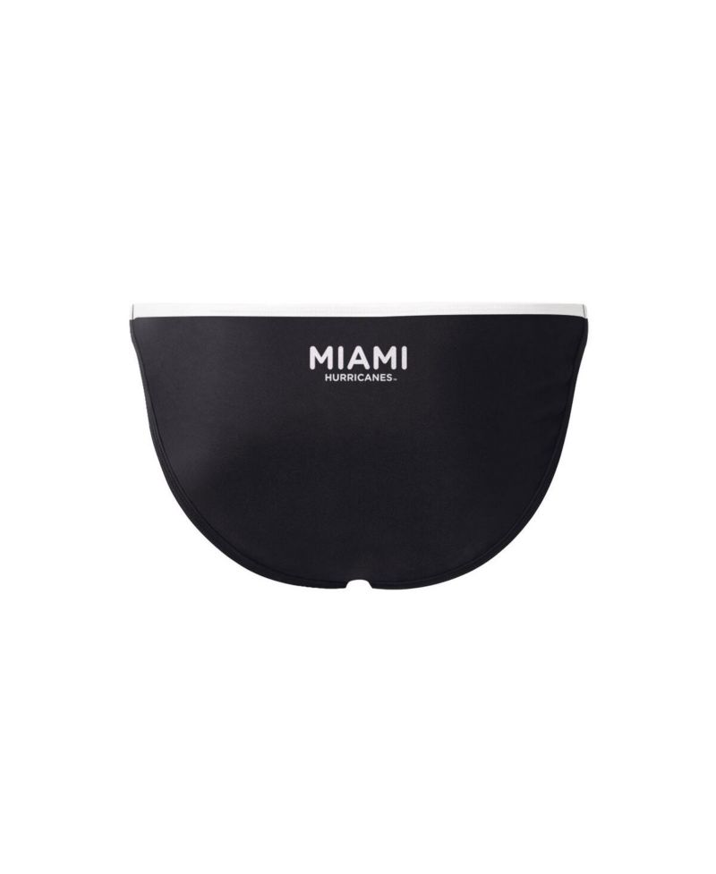Women's Black Miami Hurricanes Play Action Bikini Bottoms