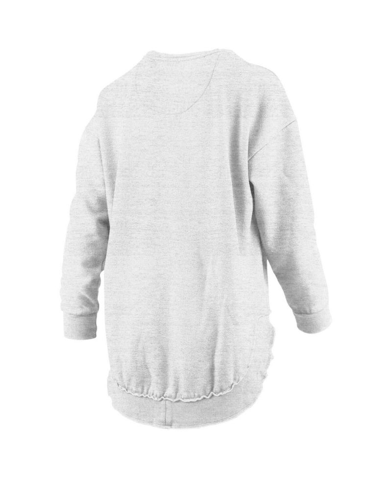 Women's Heather Gray South Carolina Gamecocks Field Day M&eacute;lange Poncho Pullover Sweatshirt