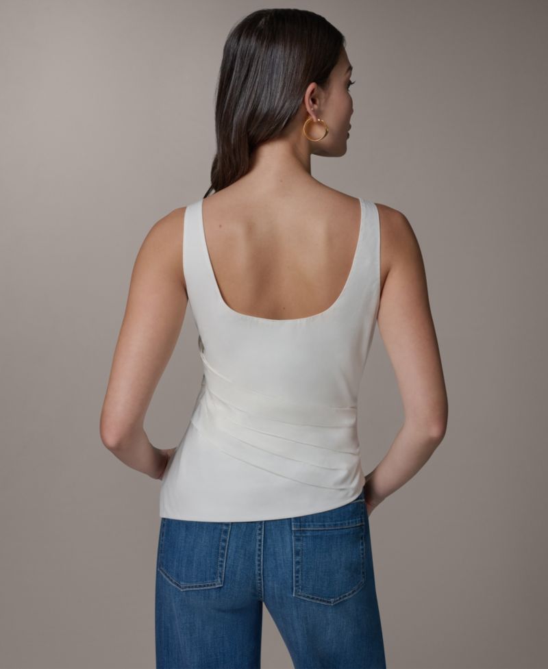 Women's Bias Asymmetric Neck Drape Blouse