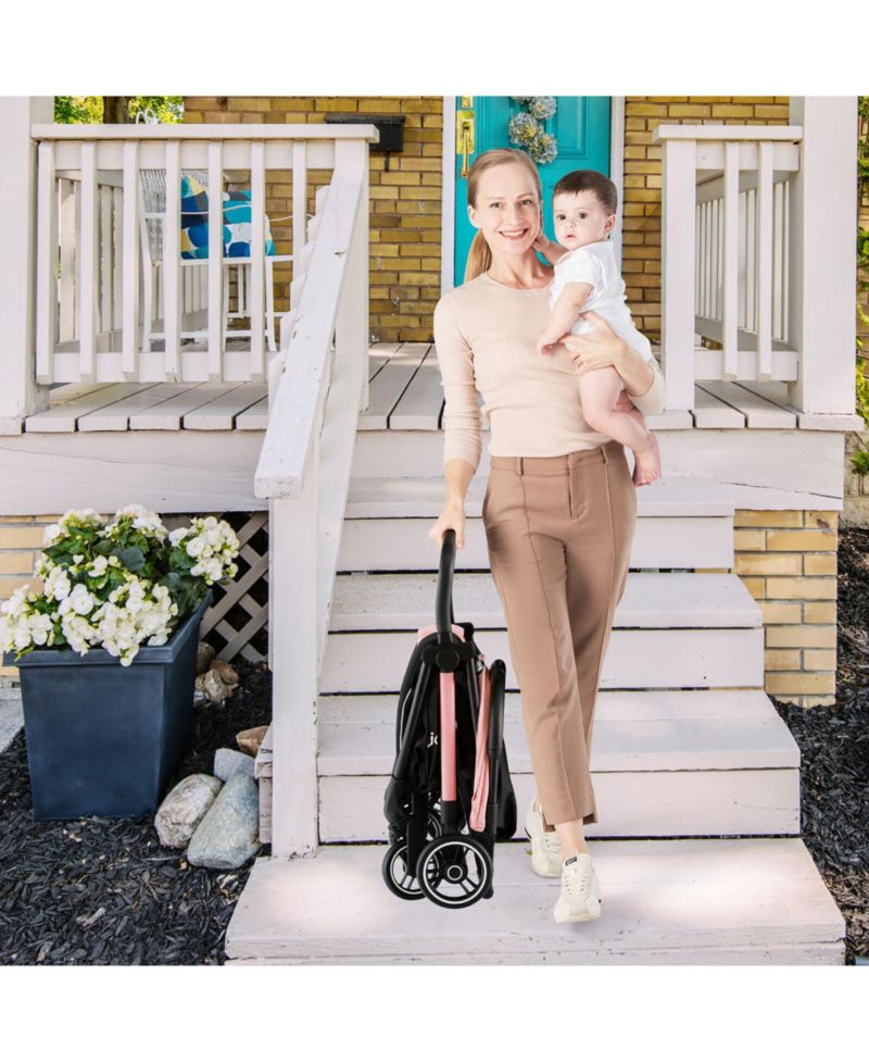 Portable Baby Stroller One-Hand Fold Pushchair W/ Aluminum Frame