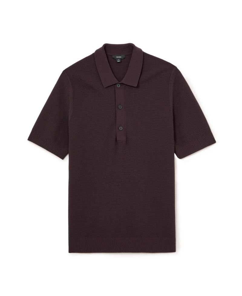 Men's Warren Basket-Stitch Regular-Fit Polo Shirt