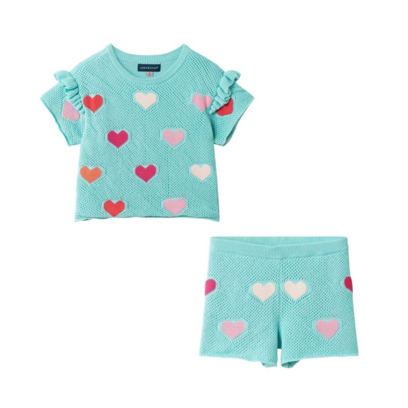 Little Girls Hearts Crochet Set