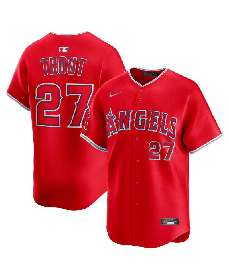 Men's Mike Trout Red Los Angeles Angels Alternate Limited Player Jersey