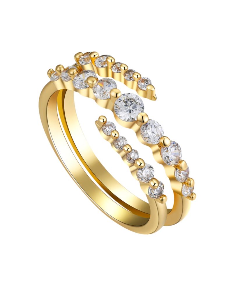 Cubic Zirconia Spiral Ring