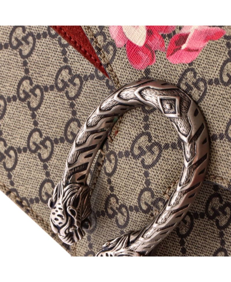 Small Dionysus Bag Blooms Print GG Coated Canvas