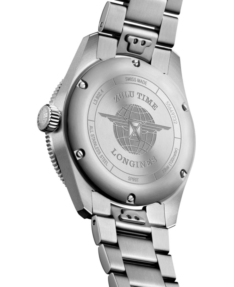 Men's Swiss Automatic Spirit Zulu Time Stainless Steel Bracelet Watch 39mm