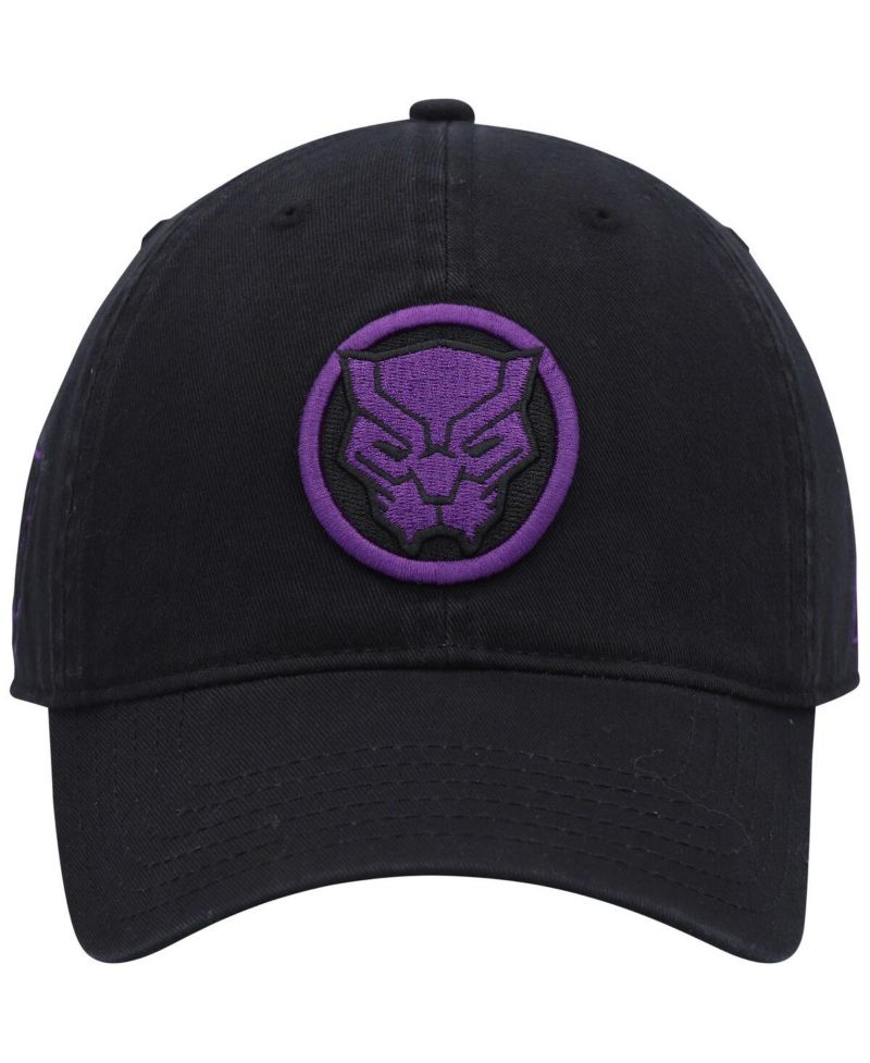 Men's Black Black Panther Dad Adjustable Hat
