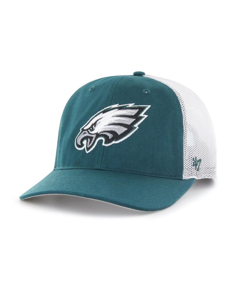 Big Boys and Girls Midnight Green/White Philadelphia Eagles Trucker Adjustable Hat