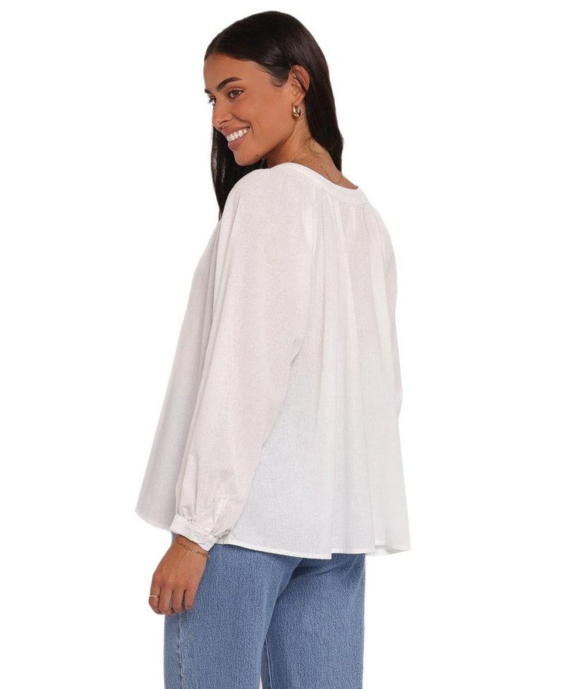 Women's Irisa Front Button-Down Long Sleeve Cotton Shirt