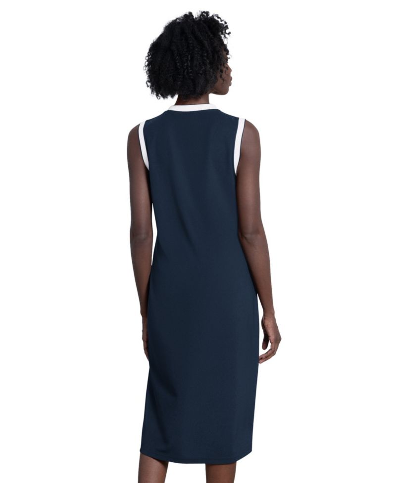 Women's Navy Boston Red Sox Line Up Sneaker Sleeveless Maxi Dress