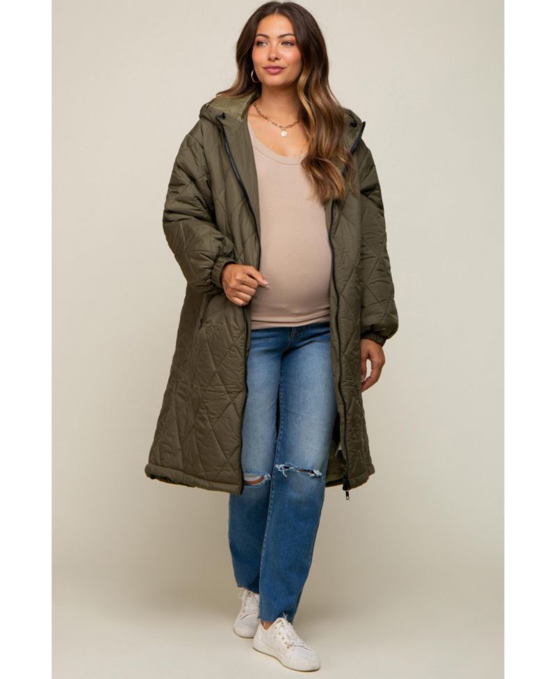 Women's Quilted Long Puffer Jacket