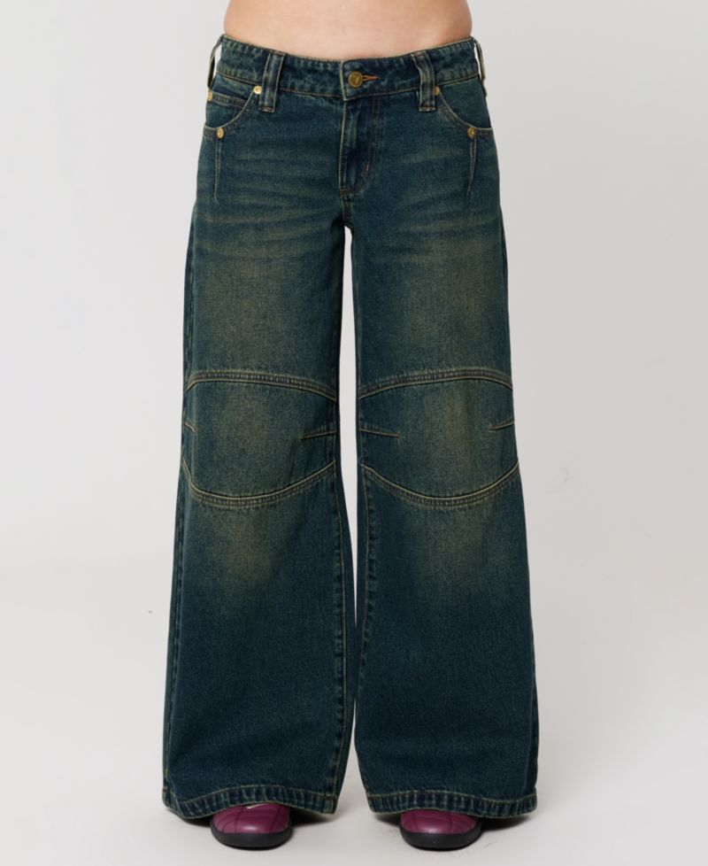 Women's Mega Riley Engineered Low-Rise Baggy Jeans