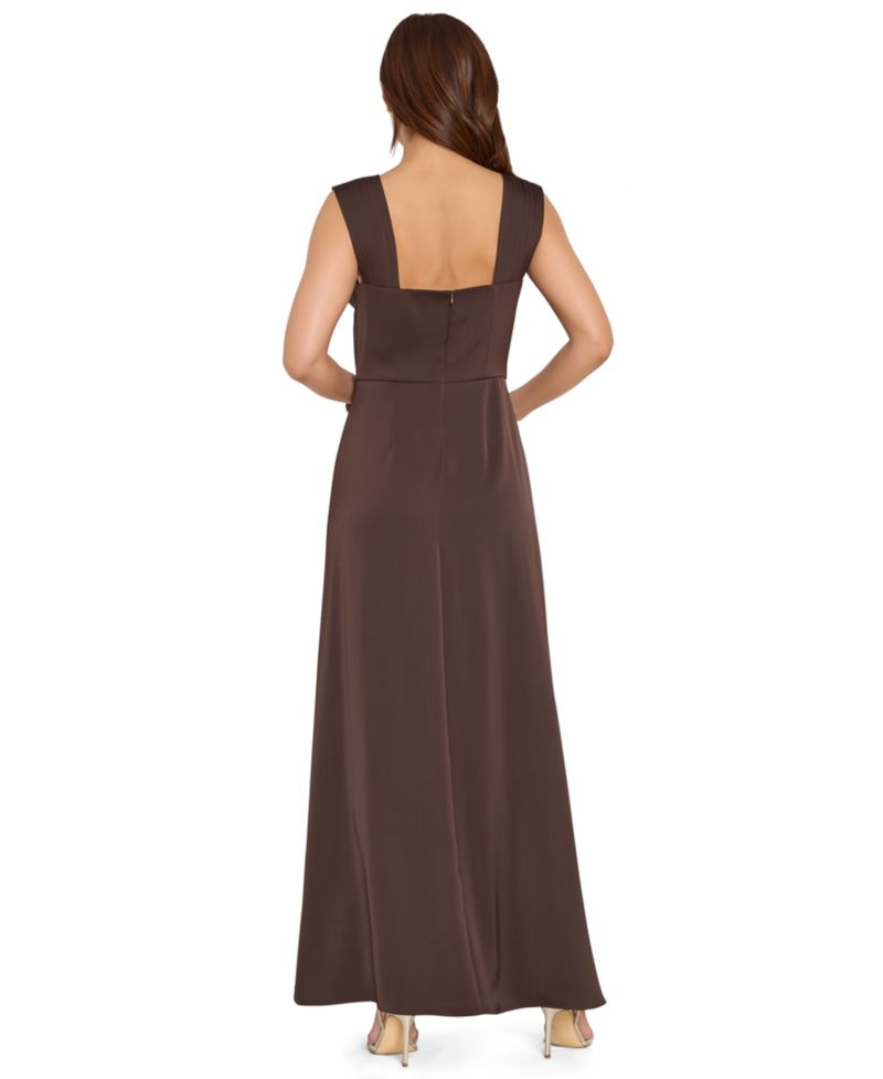 Women's Sleeveless Cowl Neck Satin Gown