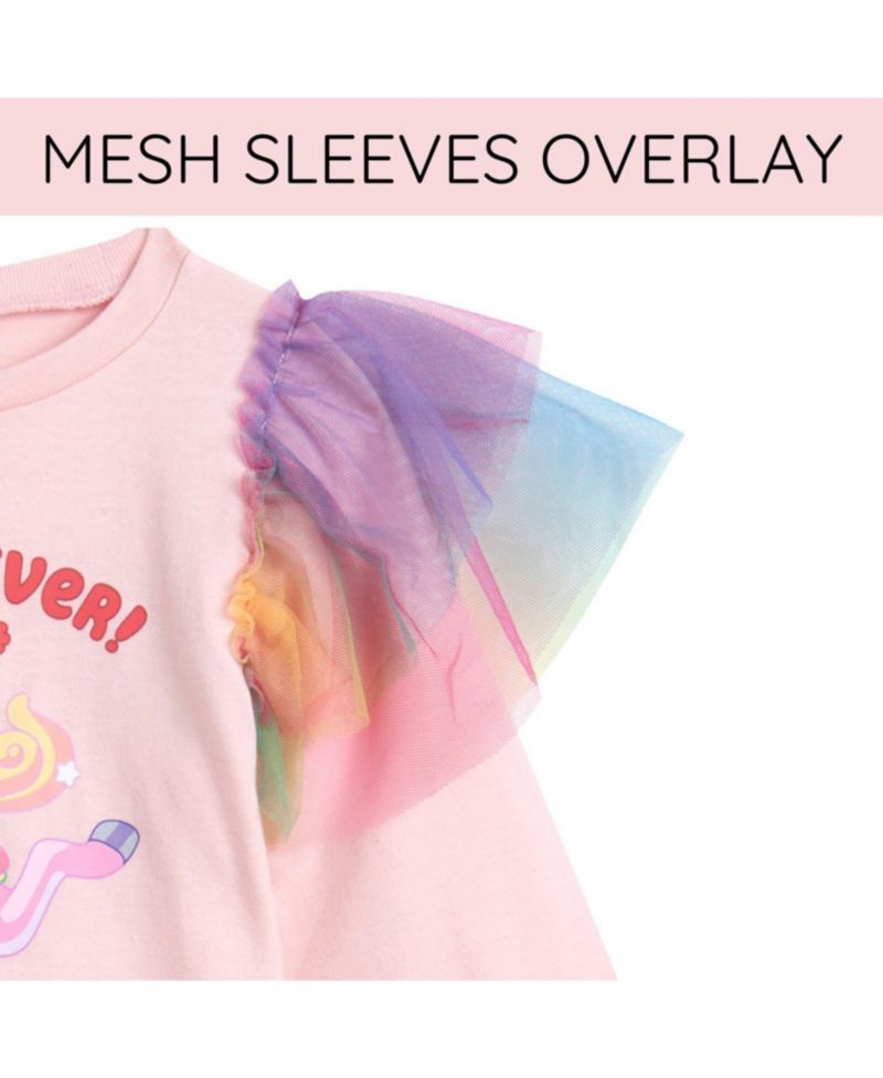 Girls' Tee and Tulle Leggings Set