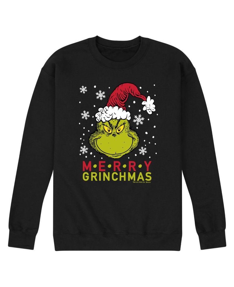 Men's The Grinch Merry The Grinchmas Long Sleeve Fleece