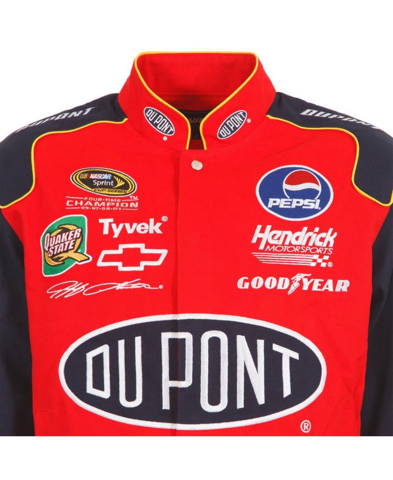 Men's Red Jeff Gordon DuPont Twill Driver Uniform Full-Snap Jacket