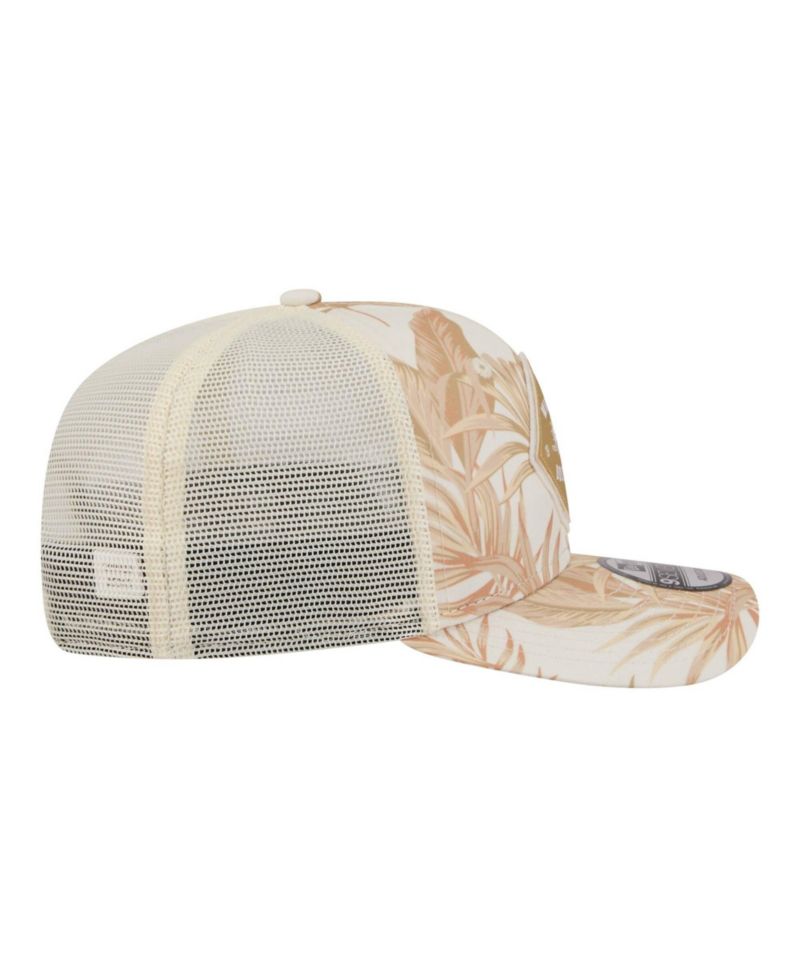Men's Tan Miami Dolphins Tonal Palm COOLERA 9SEVENTY Adjustable Trucker Hat