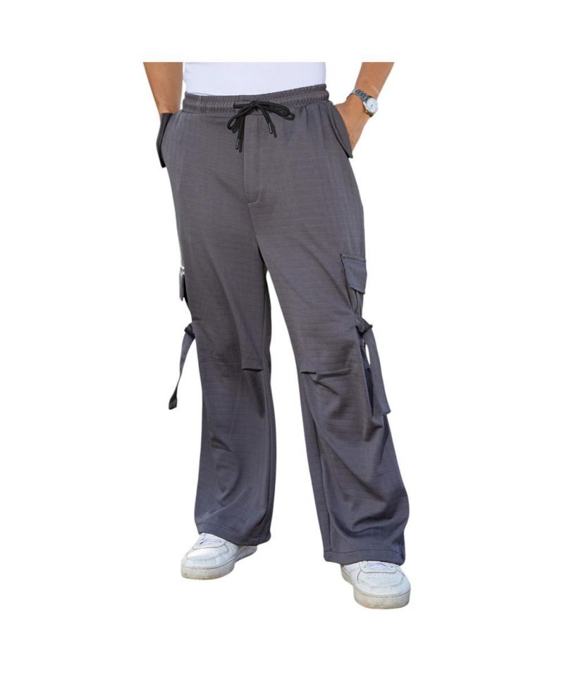 Men's Moon Grey Checkered Baggy Cargo Pants