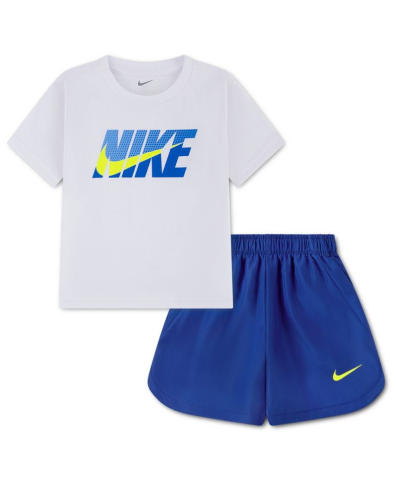 Boys' 2T-7 Crewneck T-Shirt and Woven Shorts, 2-Piece Set