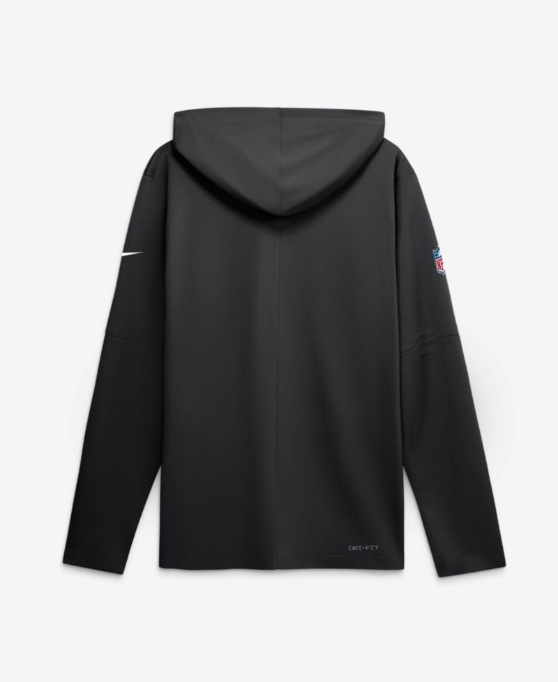 Men's Black Pittsburgh Steelers Big & Tall Sideline Game On Lightweight Hooded Long Sleeve Dri-FIT Sweatshirts