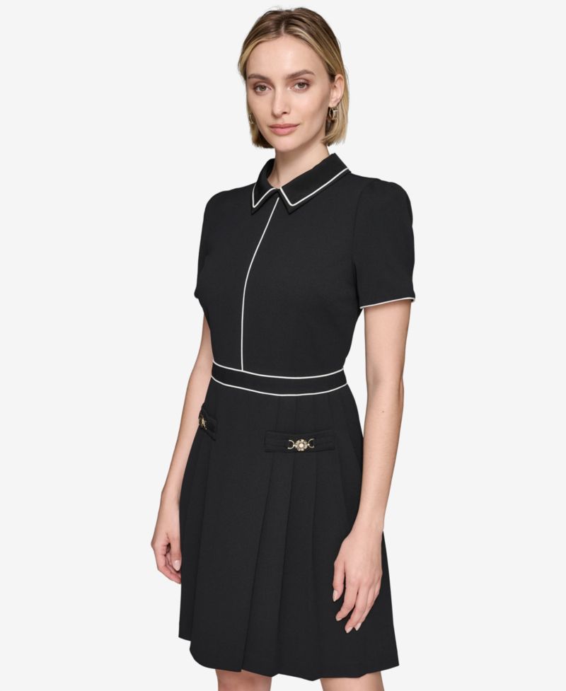 Women's Pleated-Skirt Dress