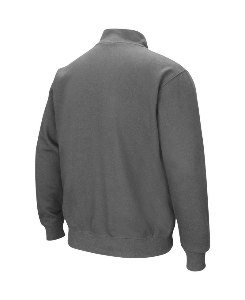 Men's Charcoal Ohio Bobcats Tortugas Logo Quarter-Zip Jacket