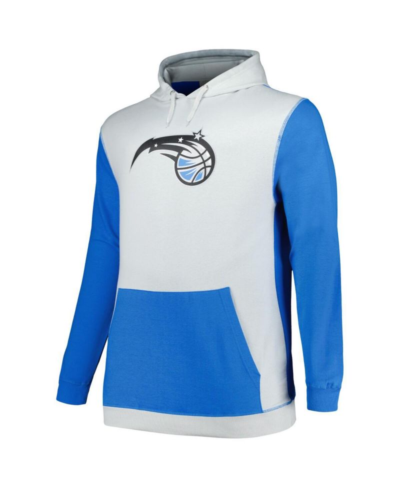 Men's Blue, Silver Orlando Magic Big and Tall Primary Arctic Pullover Hoodie