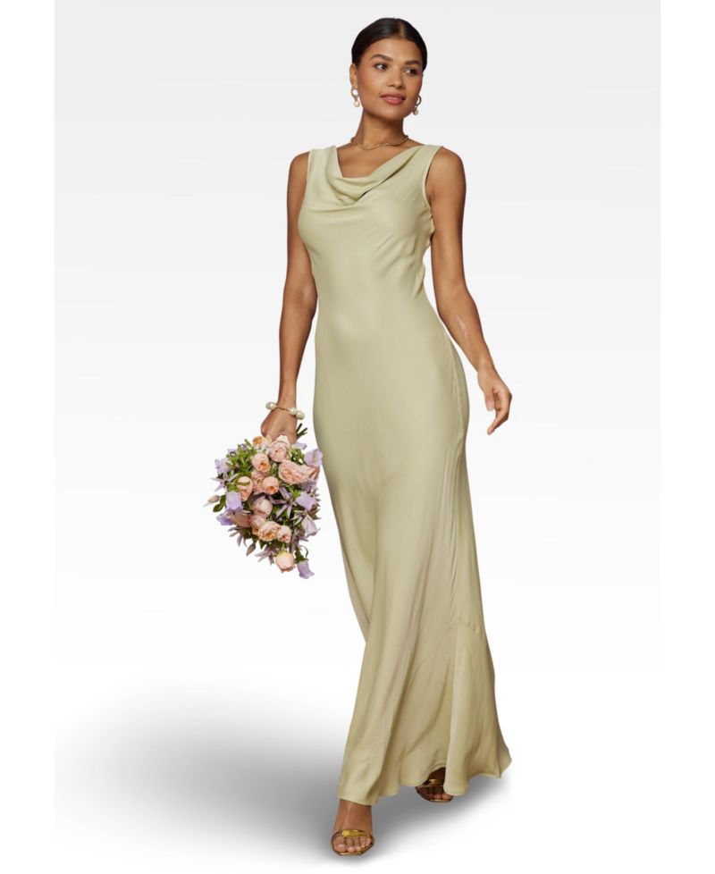Women's Pandy Satin Cowl Bridesmaid Dress