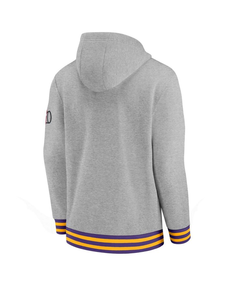 Men's Heather Gray LSU Tigers Legacy Retro Pullover Hoodie