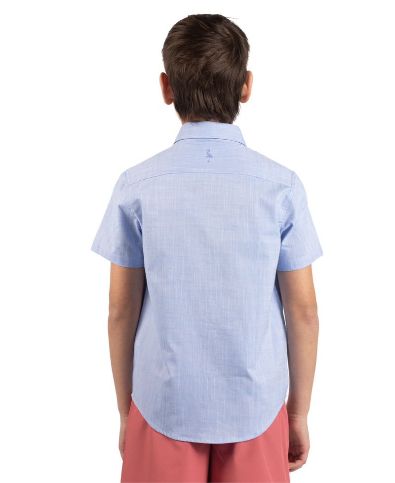 Big Boys Signature Chambray Short Sleeve Shirt