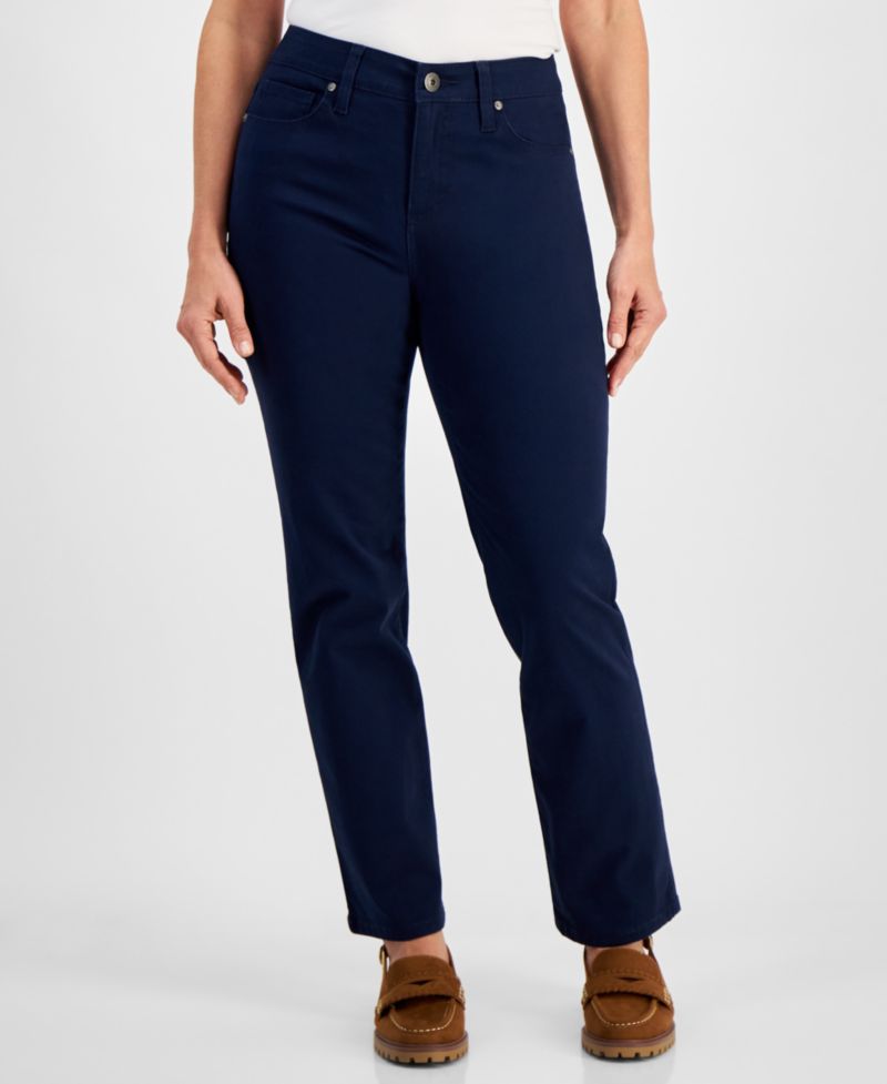Petite High Rise Natural Straight-Leg Jeans