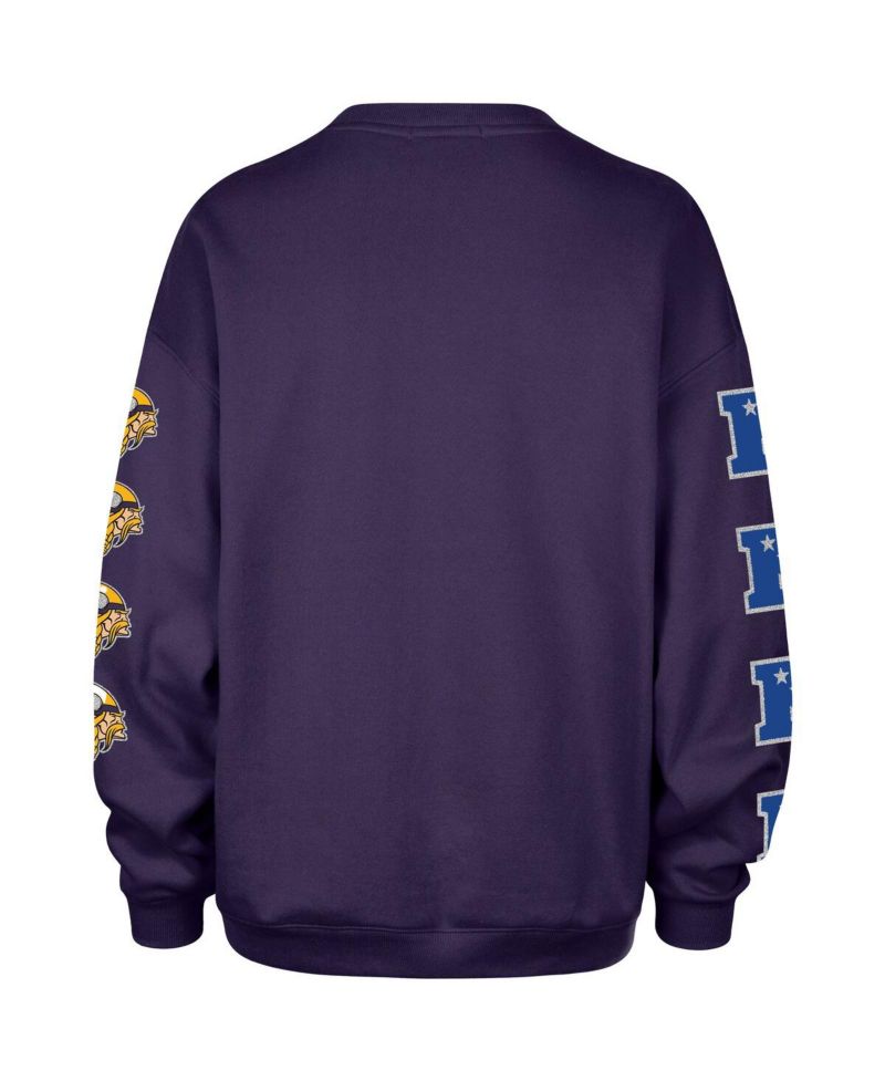 Women's Purple Minnesota Vikings Go Big Oversized Pullover Sweatshirt