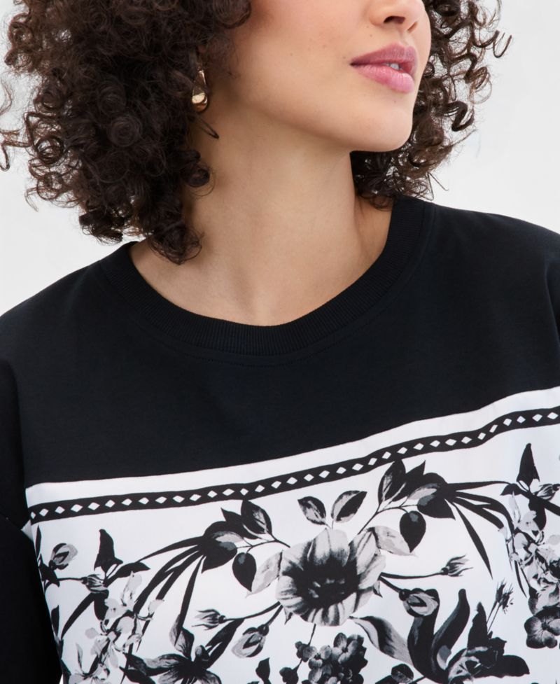 Petite Printed Crewneck T-Shirt