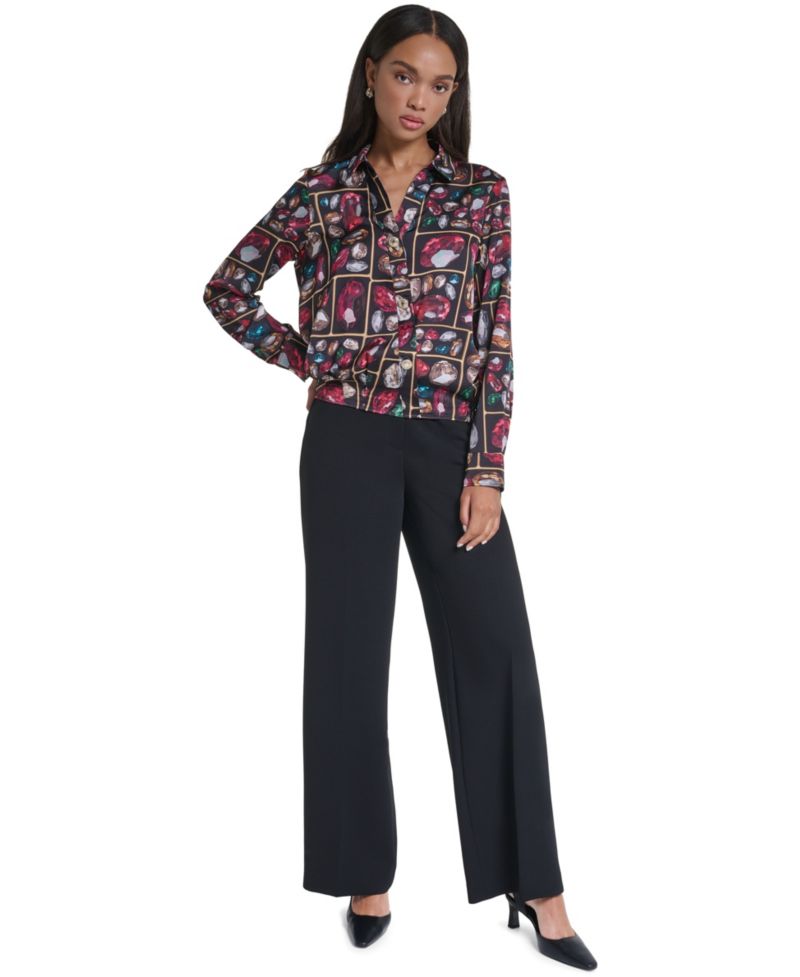 Women's Surplus Long-Sleeve Collared Blouse