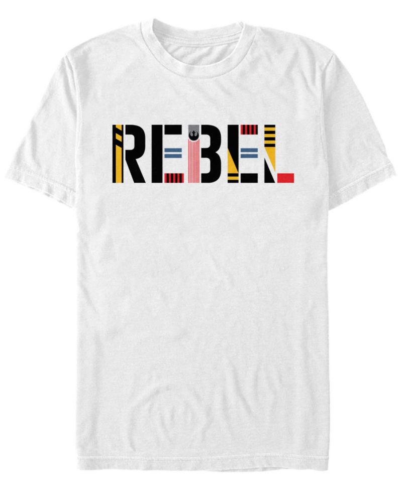 Star Wars Men's Episode IX Rise of Skywalker Rebel Logo Text T-shirt