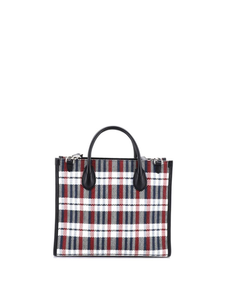 Small ICCUG Tote Embroidered Faux Raffia