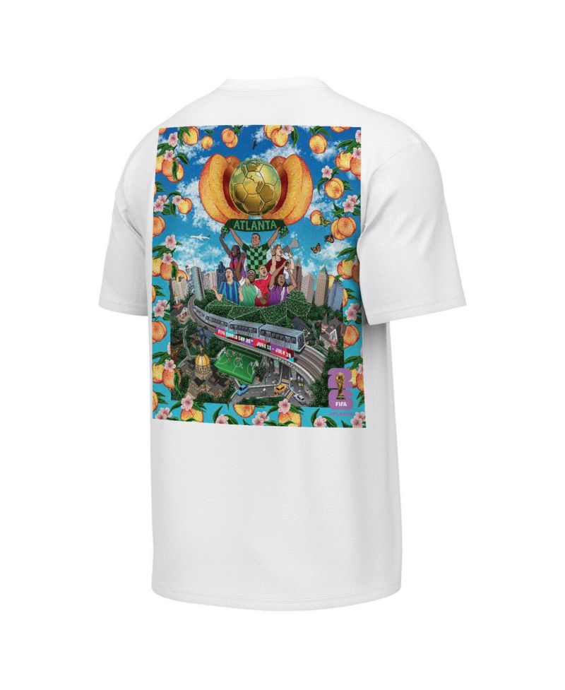 Men's White 2026 FIFA World Cup Atlanta Host City Poster Graphic T-Shirt