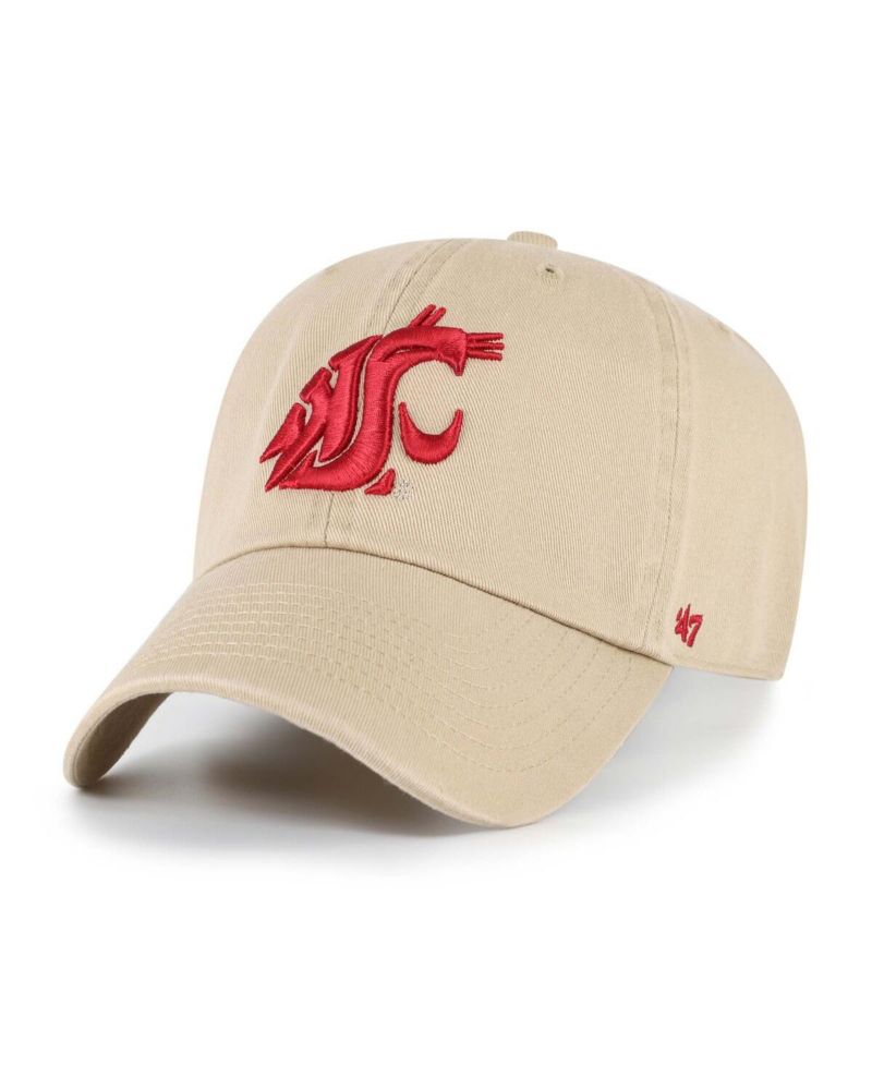 Men's Khaki Washington State Cougars Clean Up Adjustable Hat