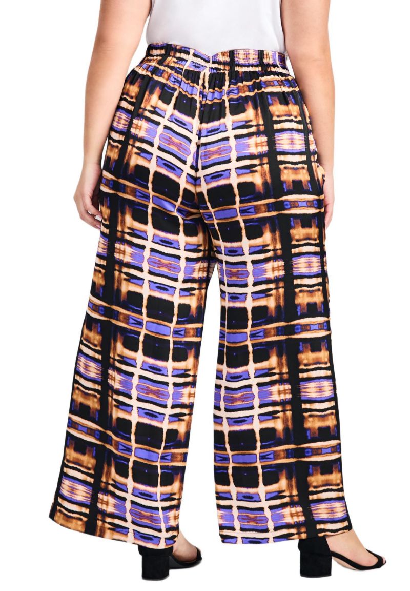 Women's Plus Size Goldi Wide Leg Satin Pant