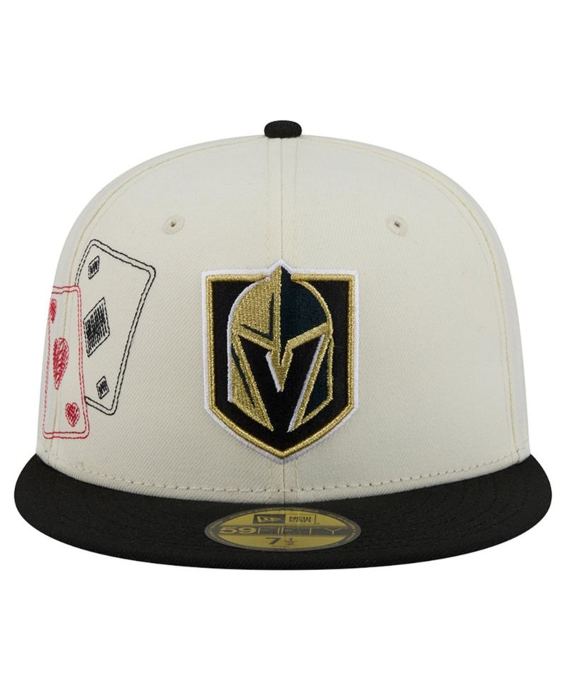 Men's Cream/Charcoal Vegas Golden Knights Localized Stitched 59FIFTY Fitted Hat
