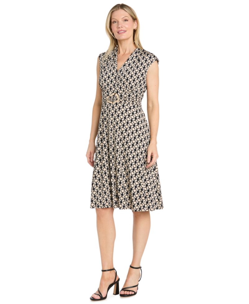 Petite A-Line Sleeveless V-Neck Dress
