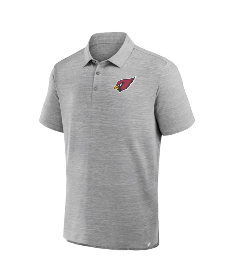 Men's Heather Gray Arizona Cardinals Clutch Polo Shirt
