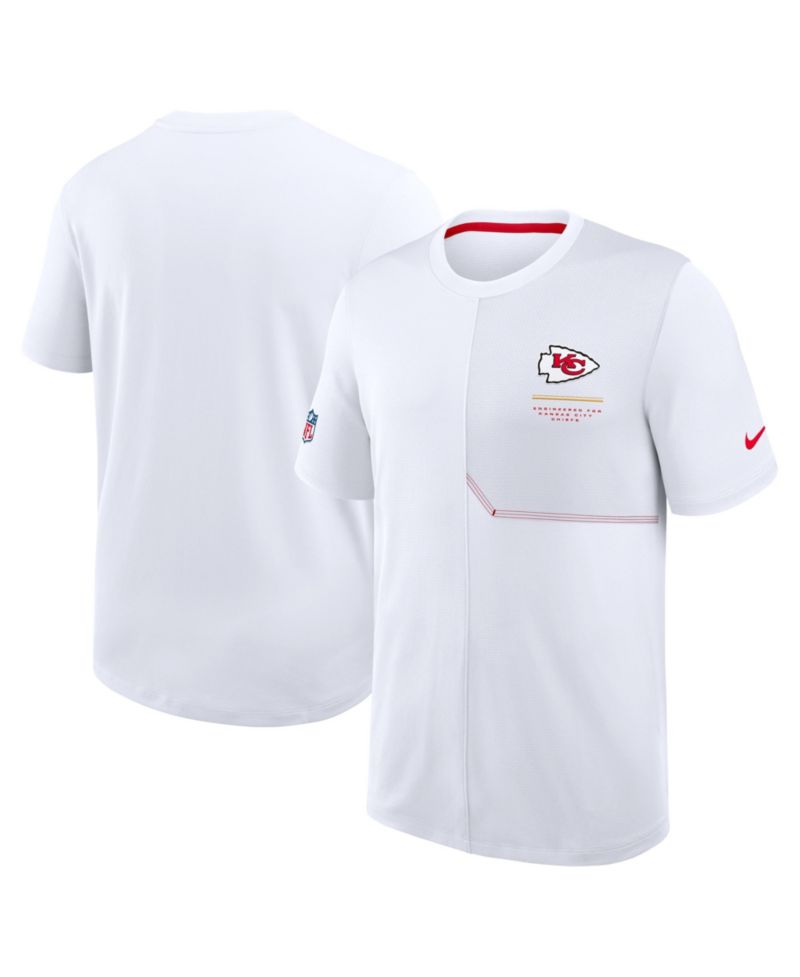 Men's White Kansas City Chiefs Sideline UV Dri-FIT Coaches T-Shirt