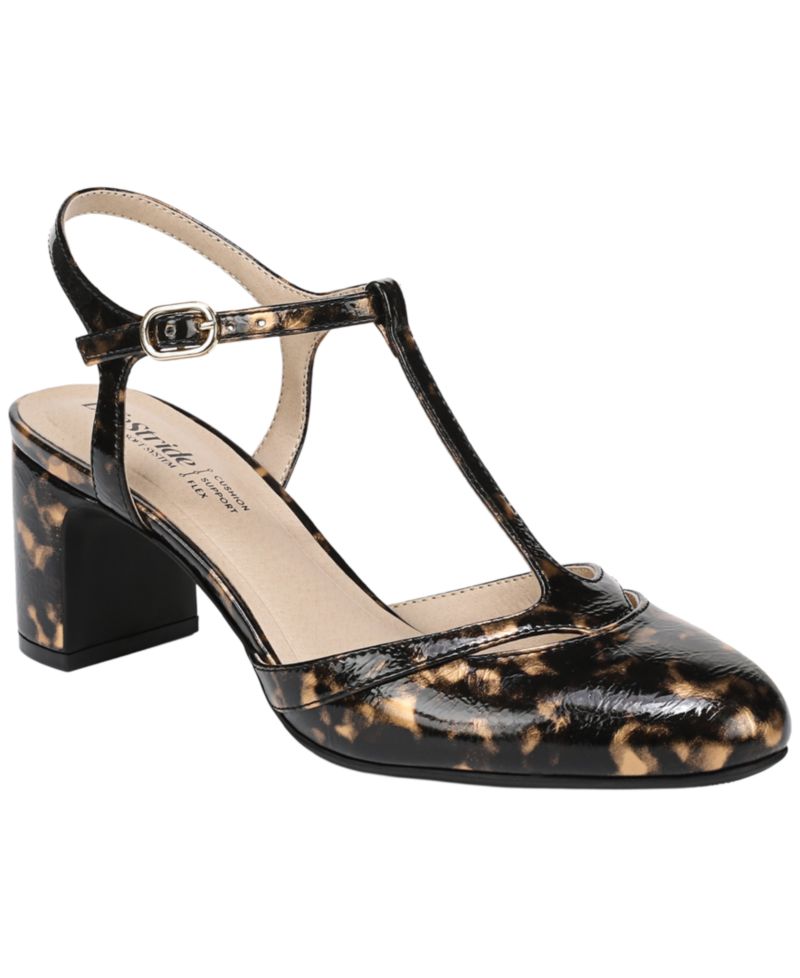 Women's Toni T-Strap Pointed Toe Pumps