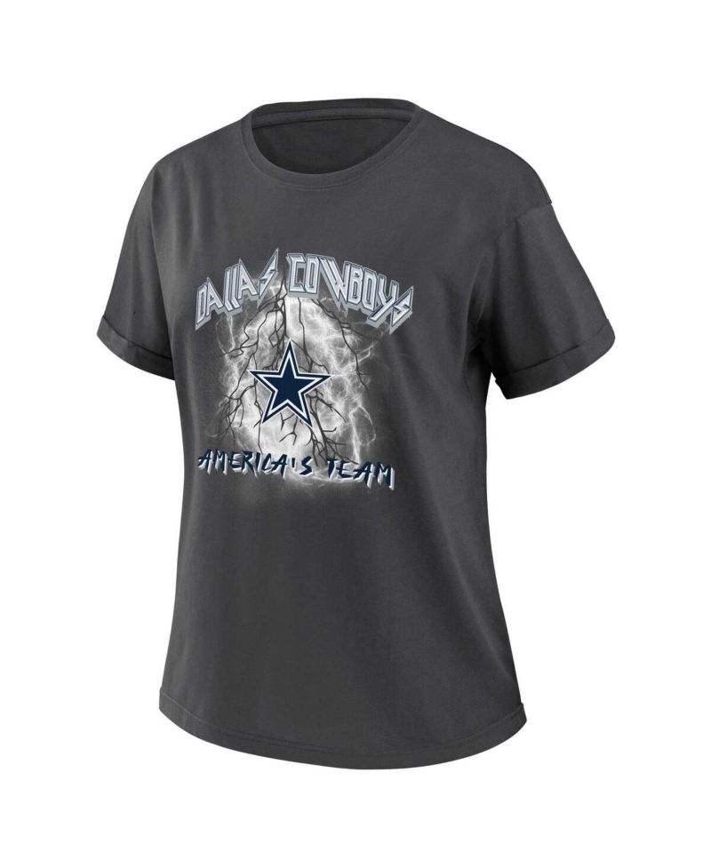 Women's Charcoal Dallas Cowboys Boyfriend T-shirt