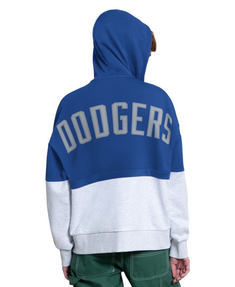 Women's Royal/Heather Gray Los Angeles Dodgers Wishbone Full-Zip Hoodie