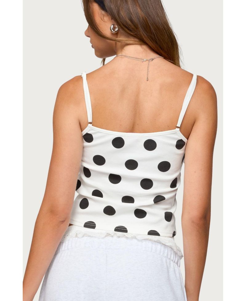 Womens Lynne Polka Dot Tank Top